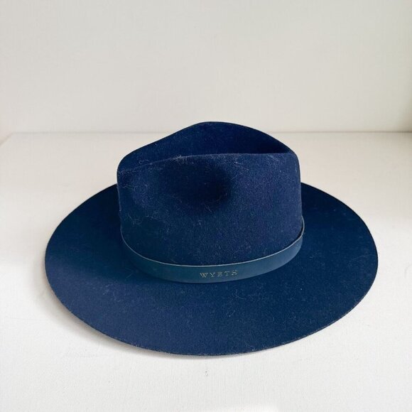 Wyeth Navy Blue Wool Felt Rancher Hat OS - Picture 3 of 9